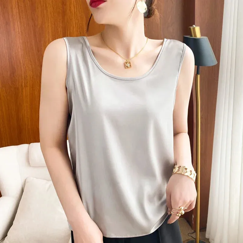 2024 High-End Silk Suspender Vest for Women