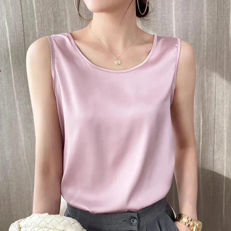 2024 High-End Silk Suspender Vest for Women