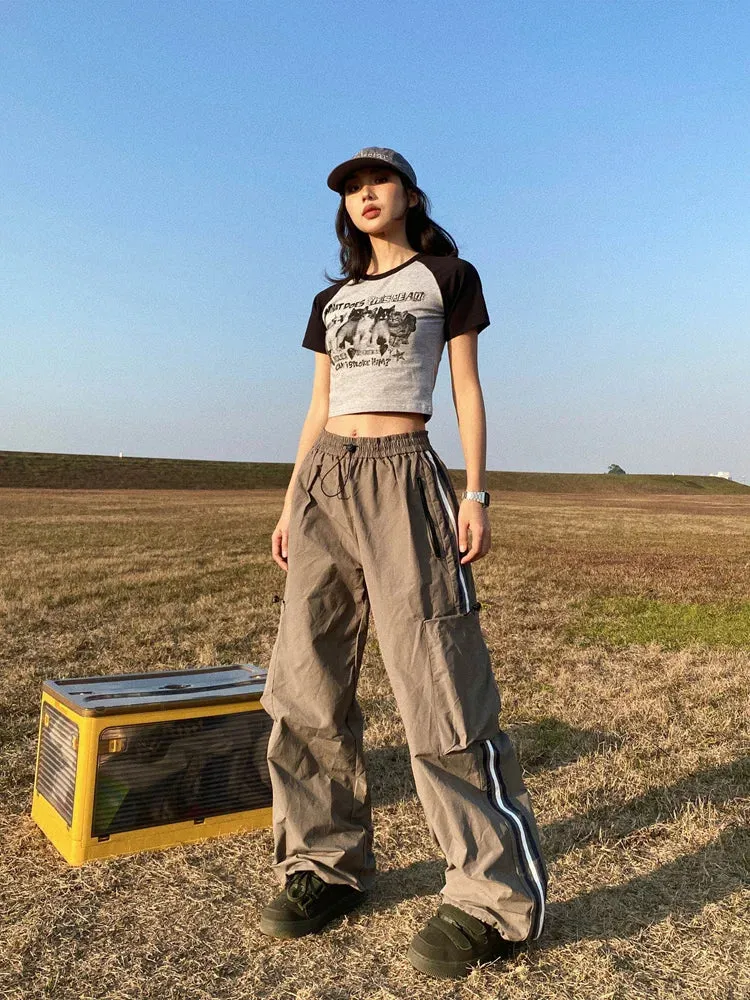 2024 Y2K Cat Print Crop Top for Women