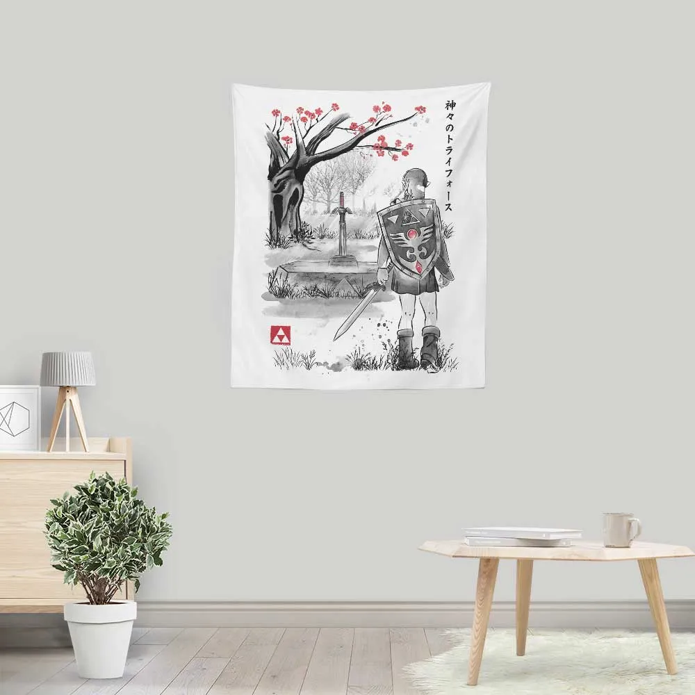 A Link to the Sumi-e - Wall Tapestry