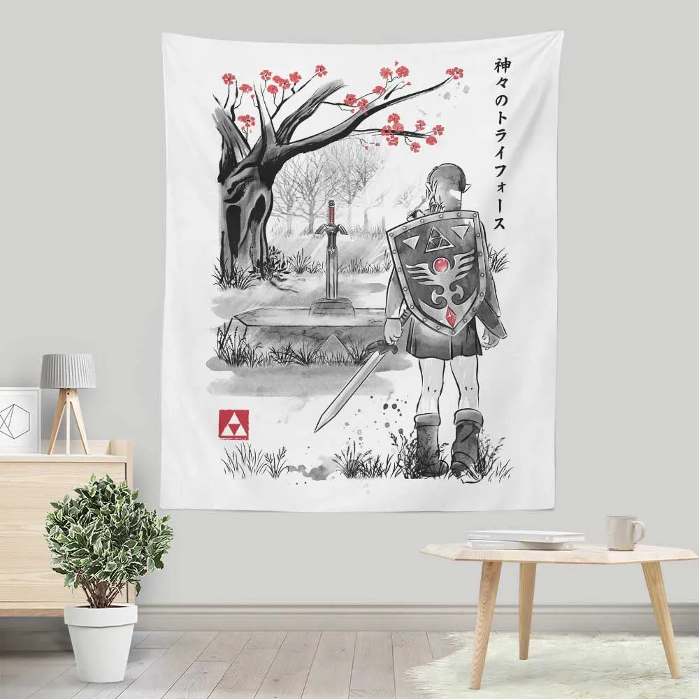 A Link to the Sumi-e - Wall Tapestry