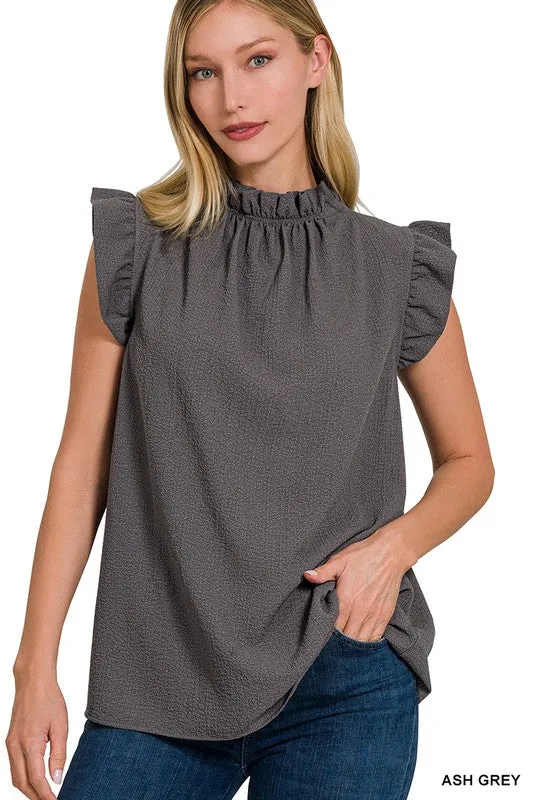 Airflow Mock Neck Sleeveless Blouse - Final Sale