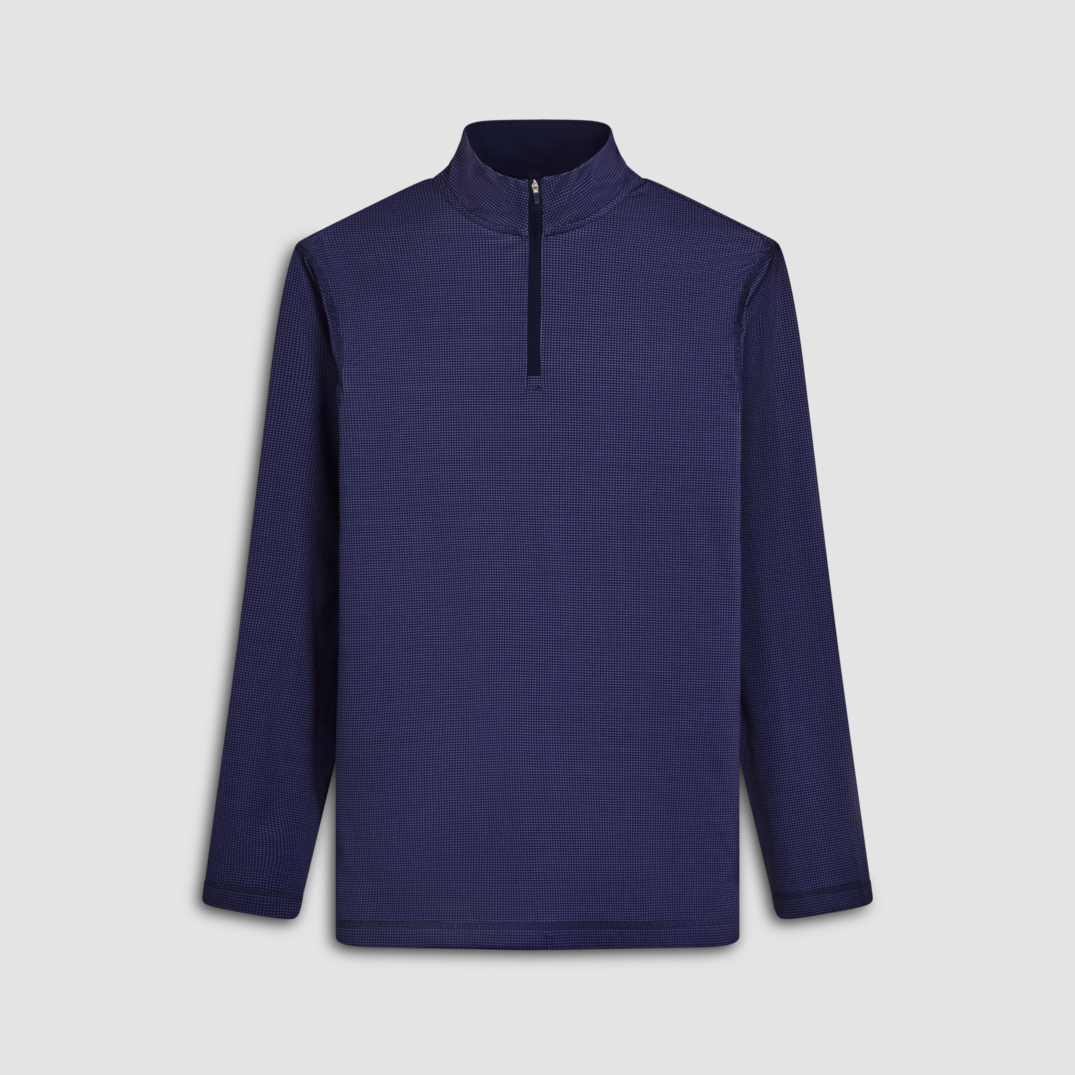 Anthony Pin Check OoohCotton Quarter Zip Pullover