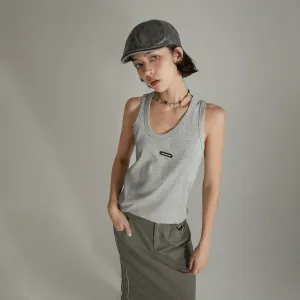 Basic Simple Sleeveless T-Shirt