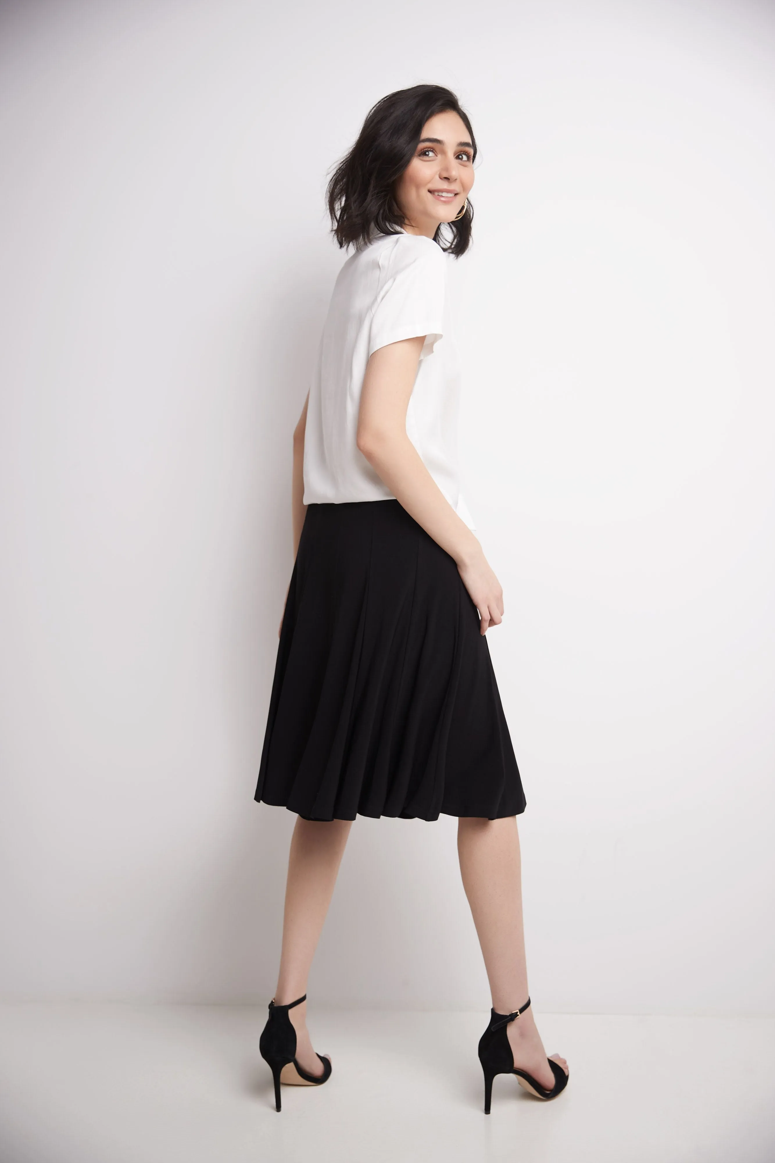 Bell Shaped Long Skirt with Flippy Flare