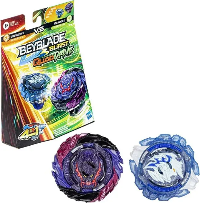 BEYBLADE Burst QuadDrive Roar Balkesh B7 and Stone Balderov B7 Top Dual Pack