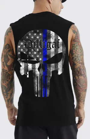 Blue Lives Matter Muscle Tshirt