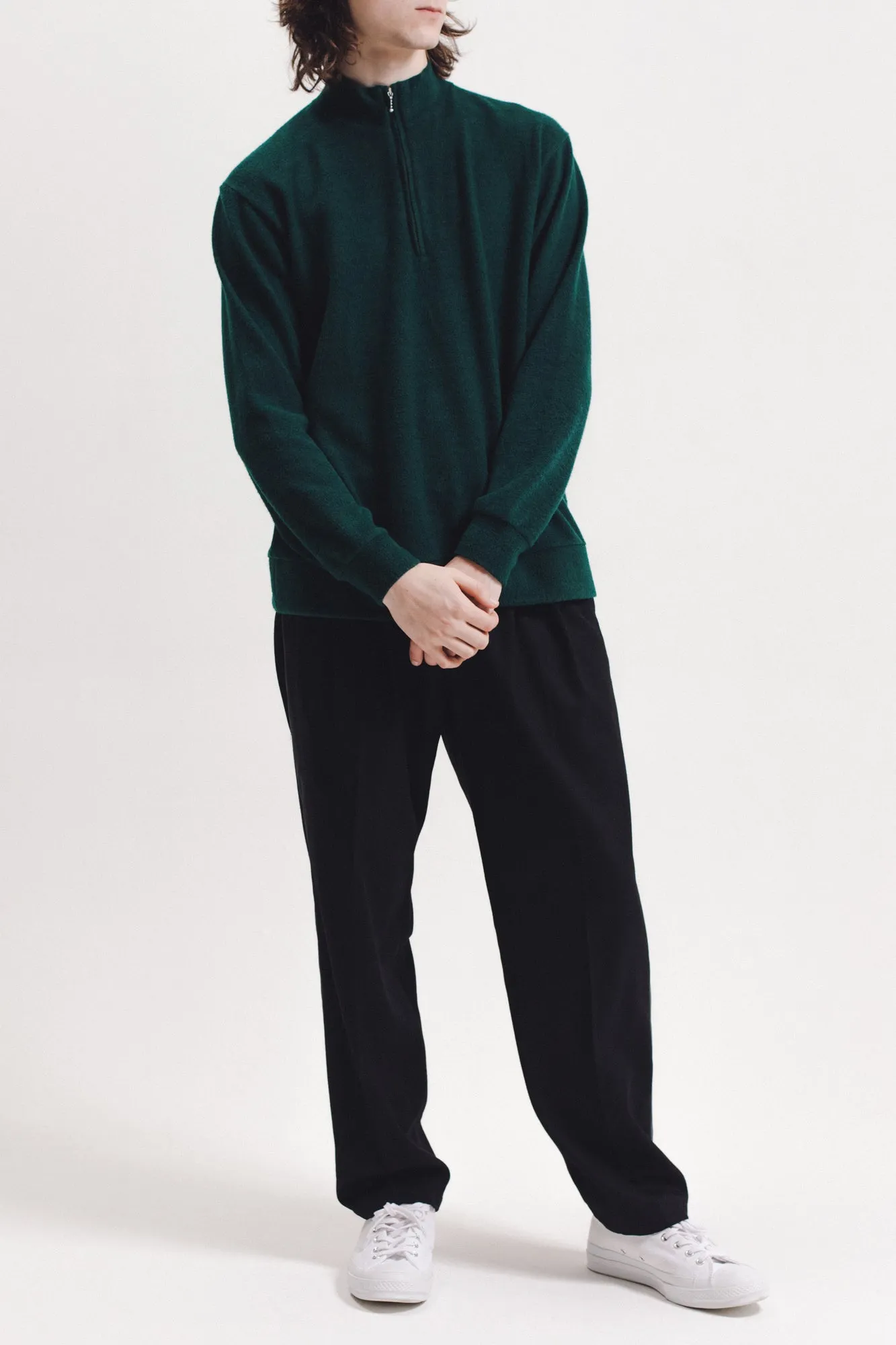 Brush Mock Neck - Pine