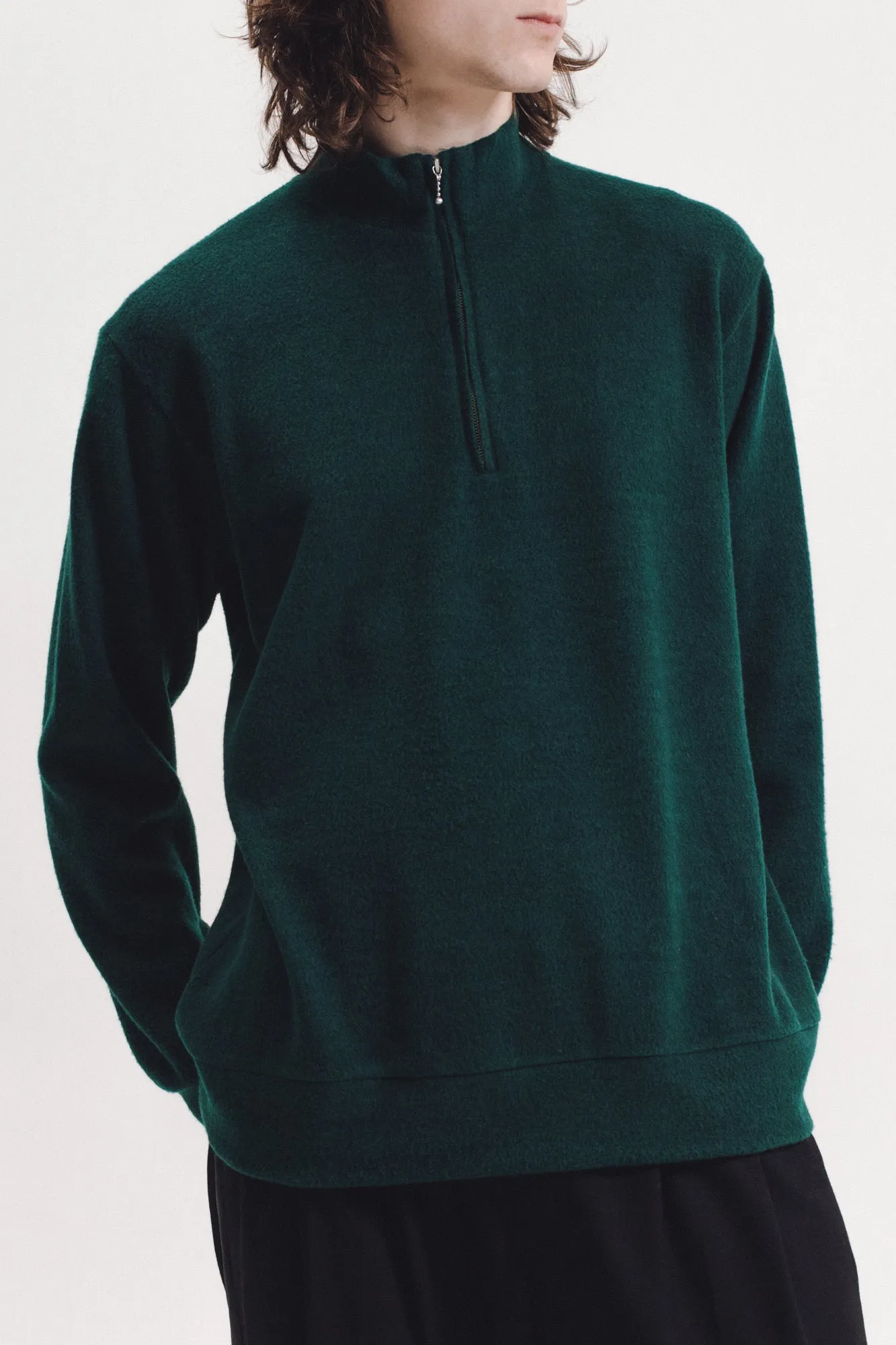 Brush Mock Neck - Pine