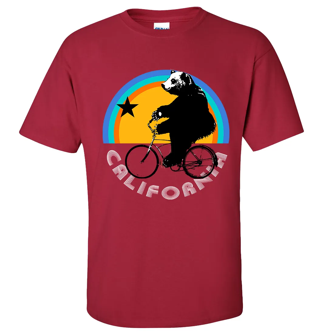 California Bear On Bike Asst Colors T-shirt/tee