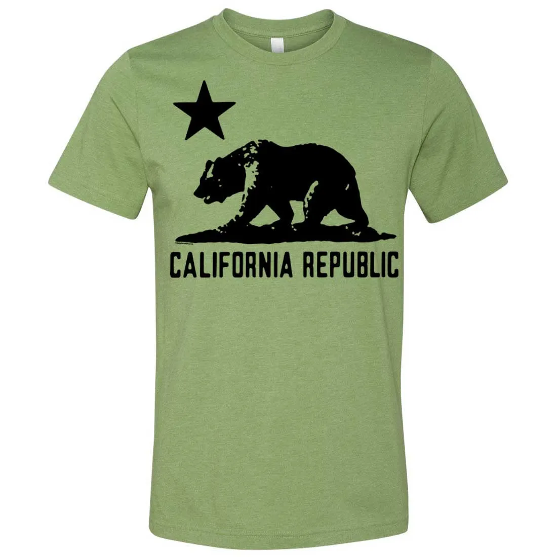 California Flag Oversize Black Silhouette Asst Colors Mens Fitted T-Shirt/tee