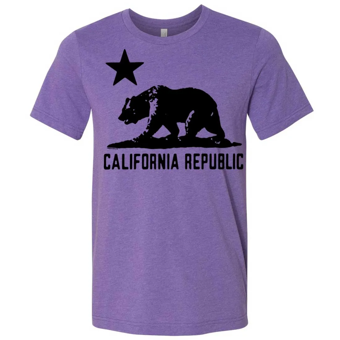 California Flag Oversize Black Silhouette Asst Colors Mens Fitted T-Shirt/tee