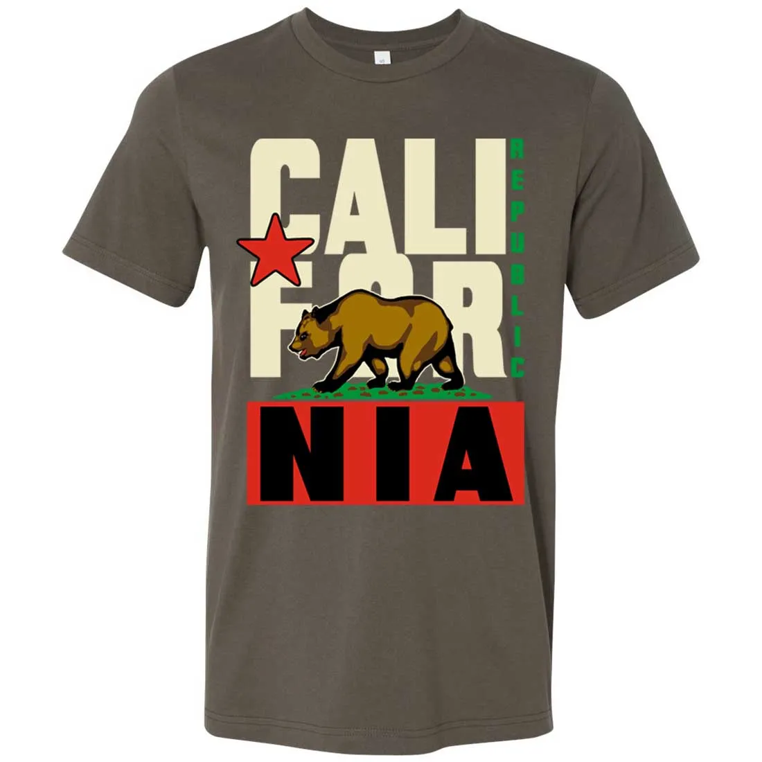 California Republic Original Retro Bold Asst Colors Mens Fitted Tee