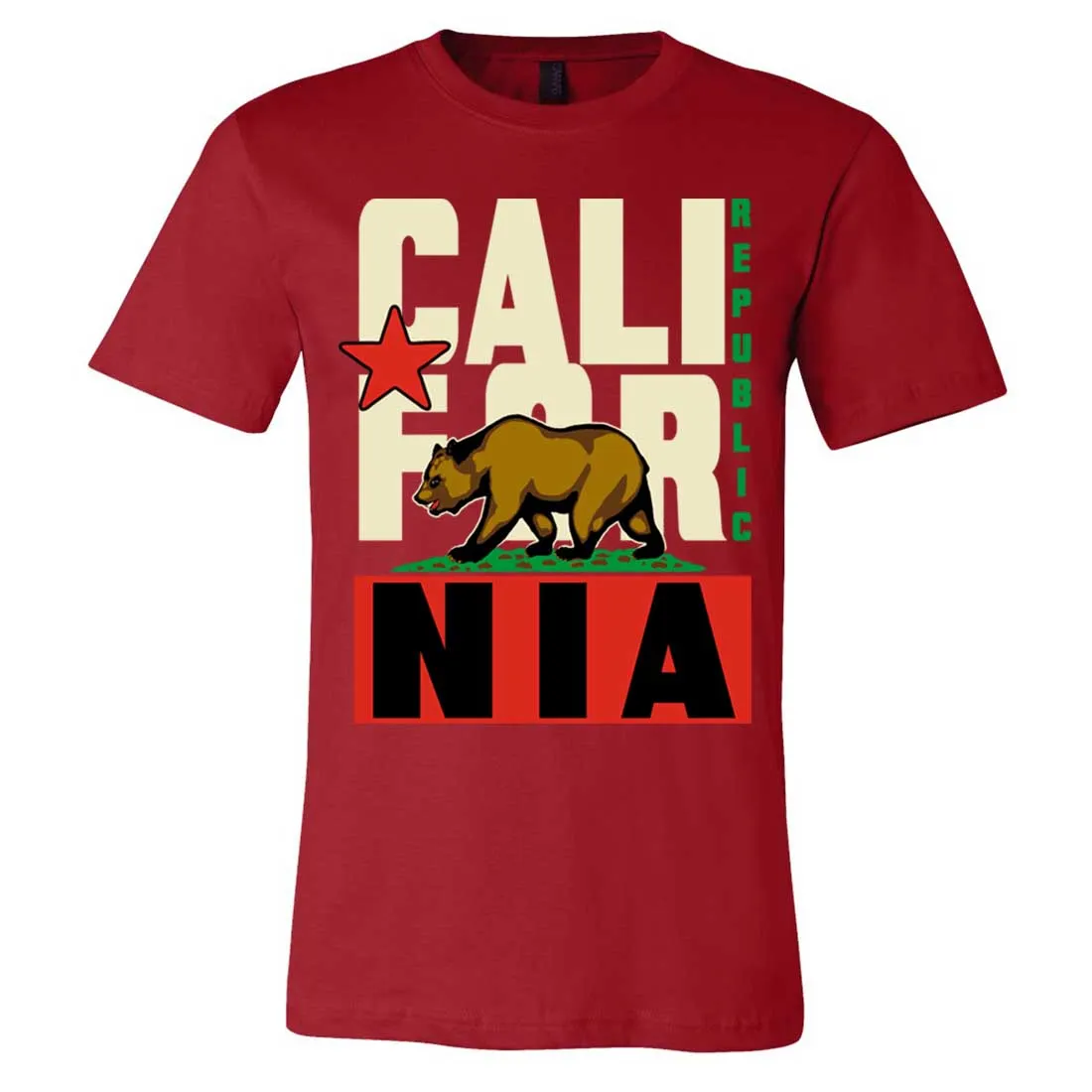 California Republic Original Retro Bold Asst Colors Mens Fitted Tee