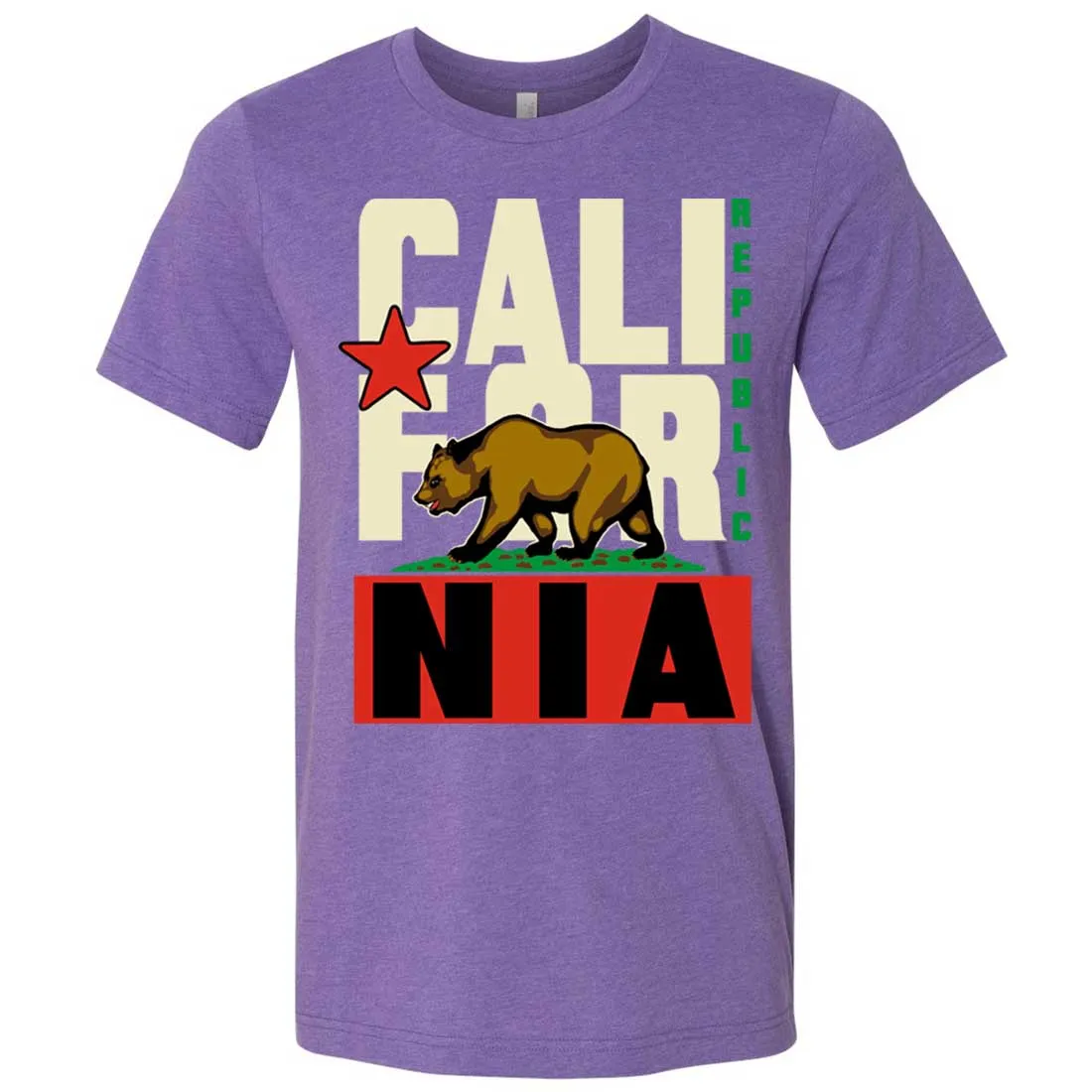 California Republic Original Retro Bold Asst Colors Mens Fitted Tee