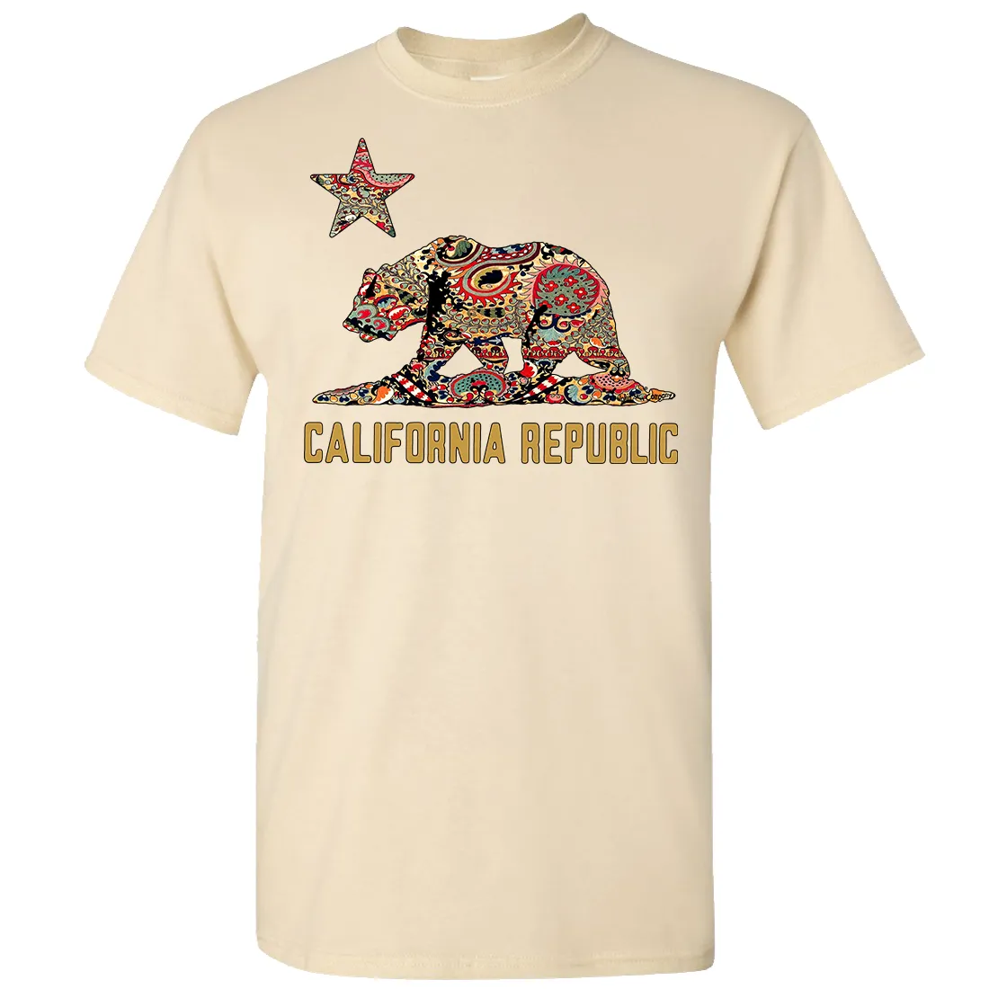 California Republic Paisley Asst Colors T-shirt/tee