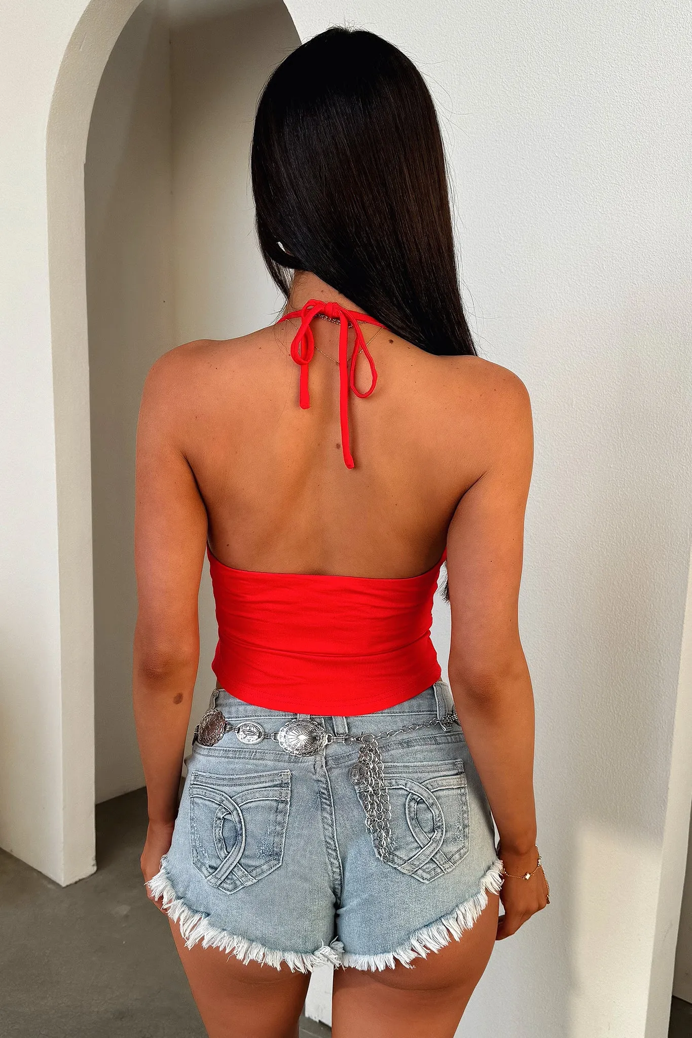 Calison Crop - Red