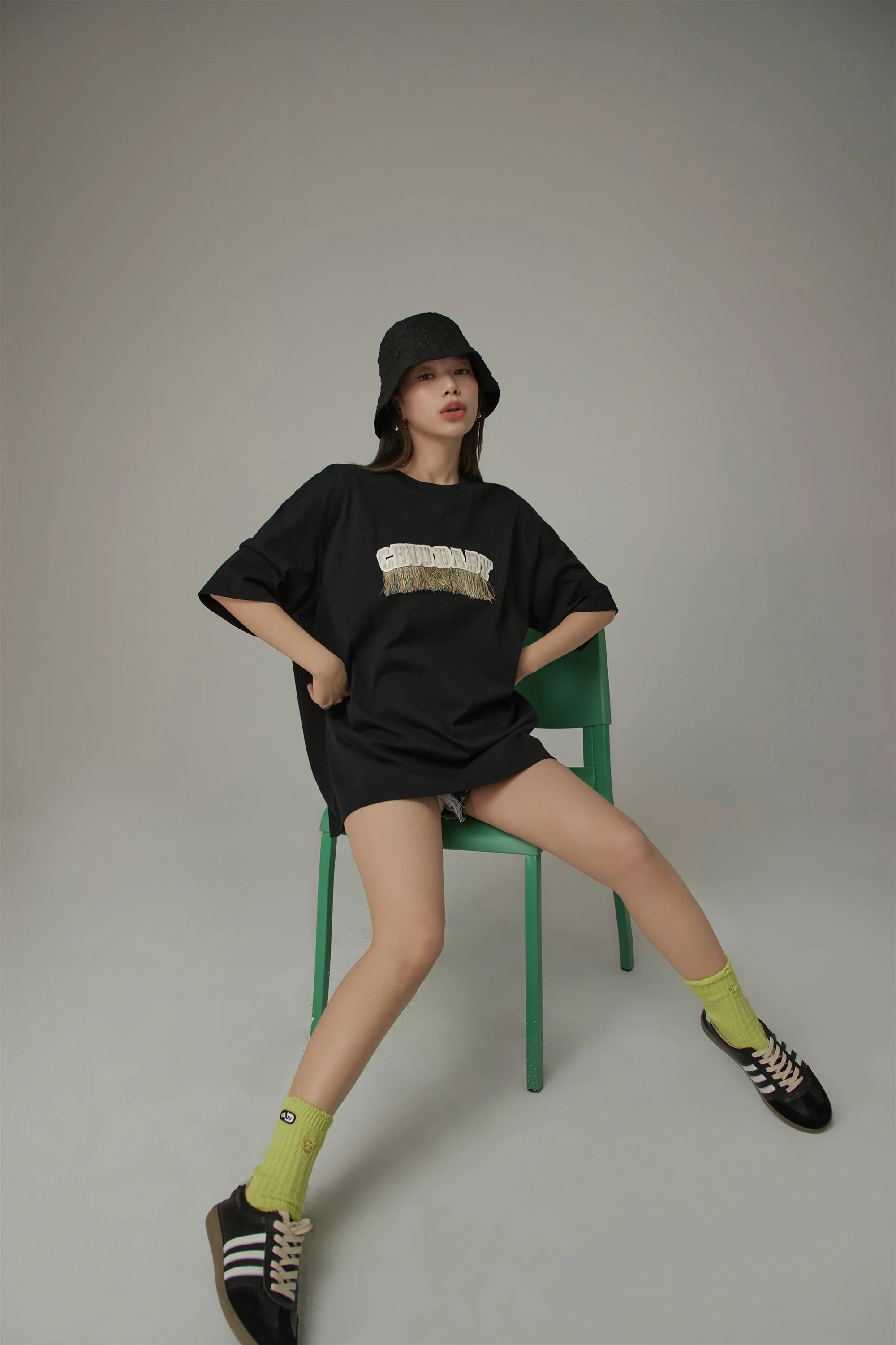 Chuu Baby Fringed Loose-Fit T-Shirt