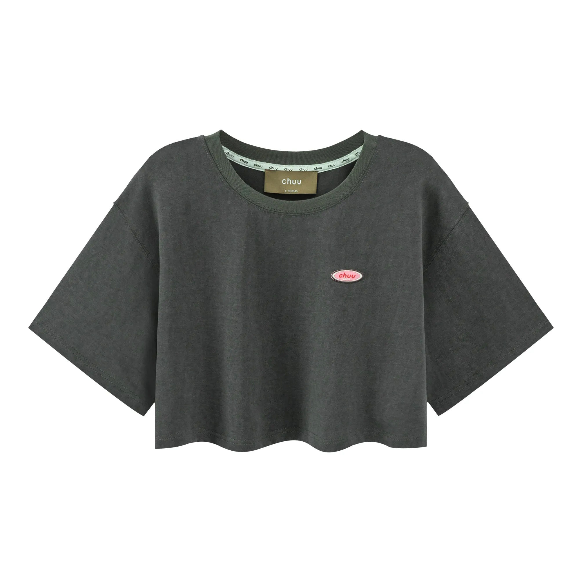 Chuu Logo Overfit Crop T-Shirt