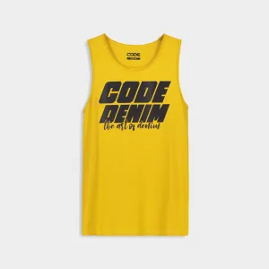 Code Mens Sierra Tank Top Yellow/Black _ 180651 _ Yellow