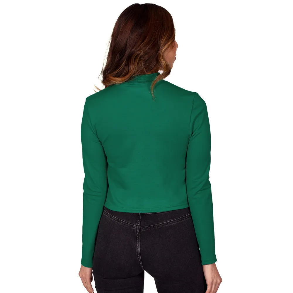 Colorado State Green Mock Neck Top