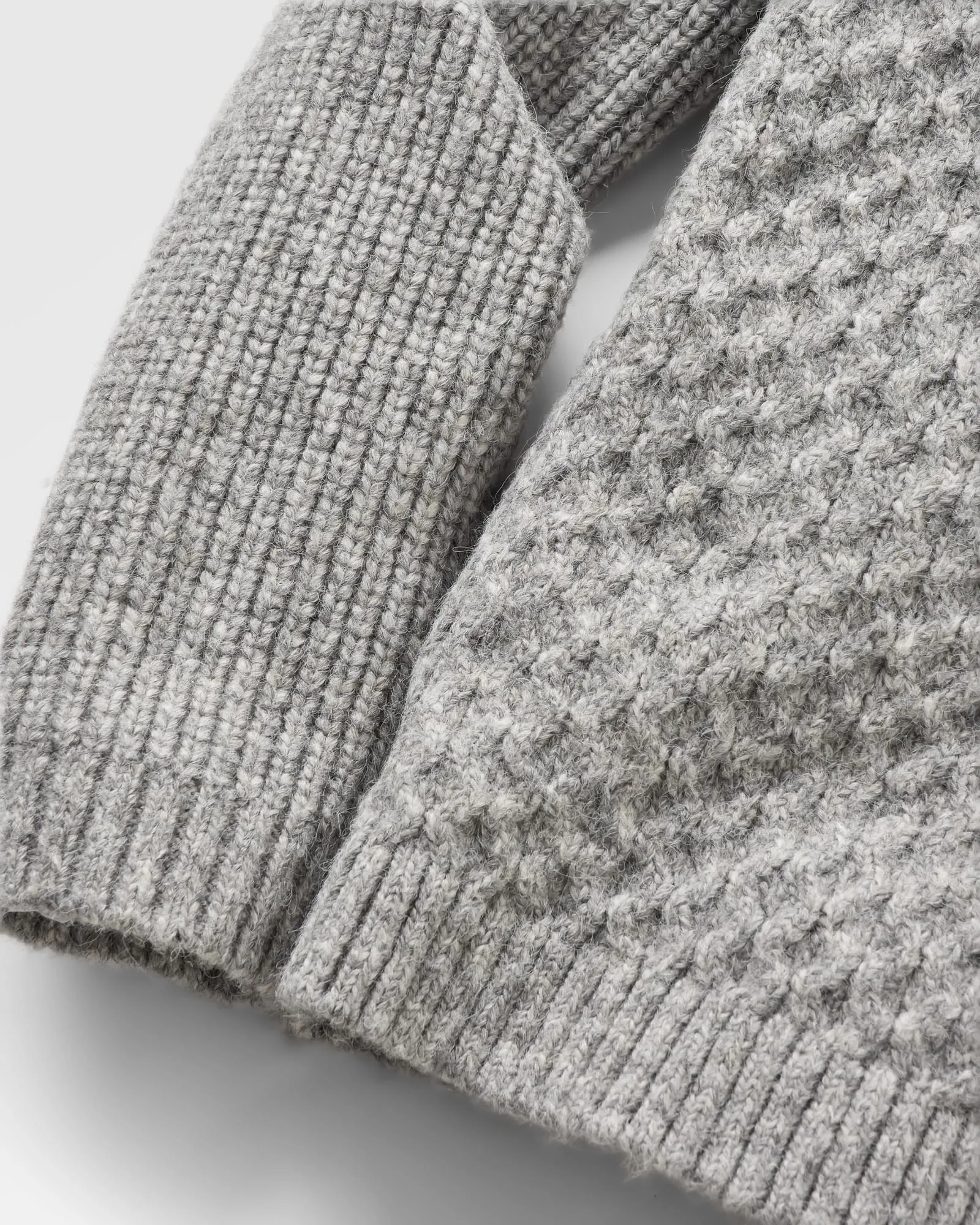 Cozy Cable Recycled Knitted Jumper - Grey Marl