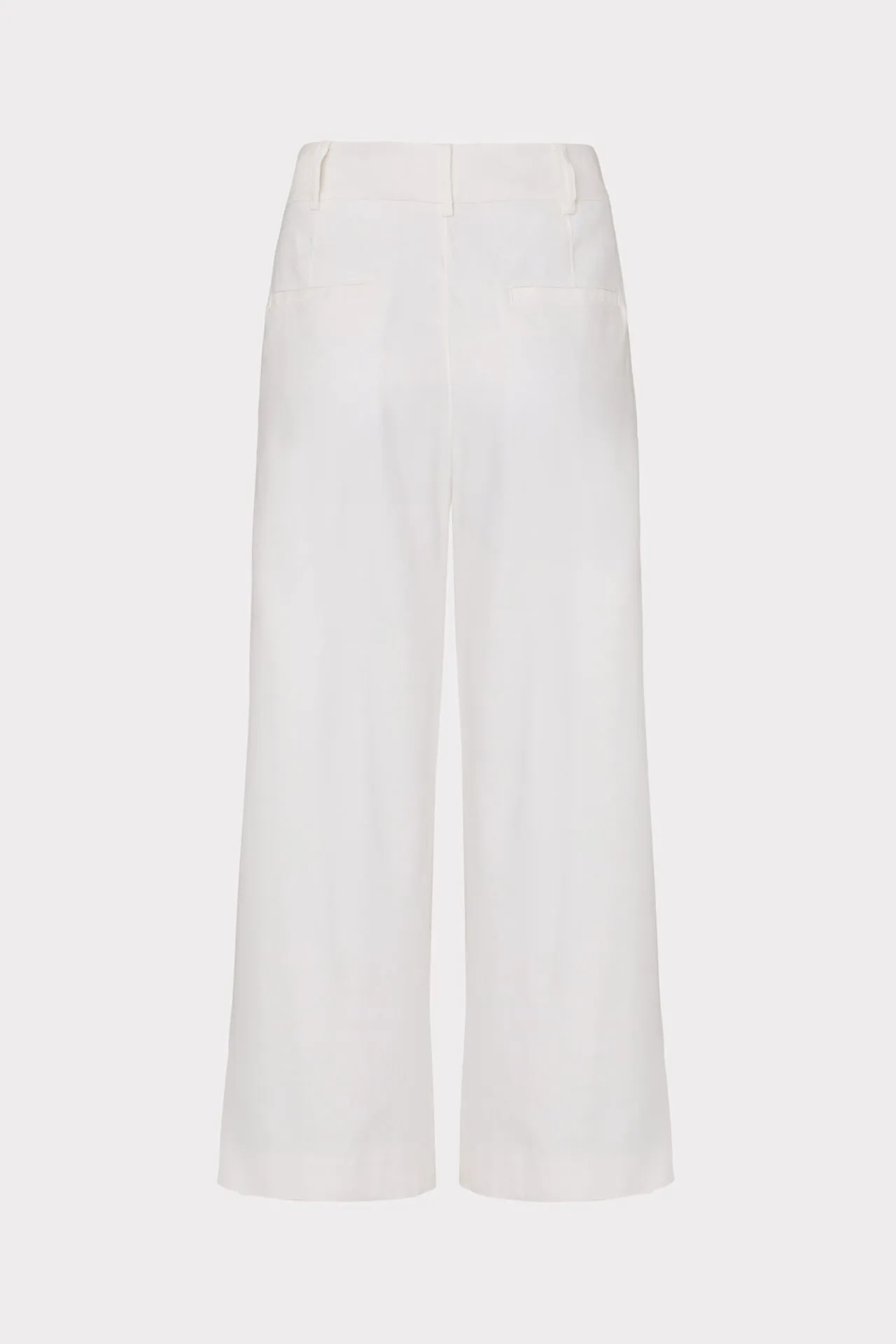 Cropped Solid Linen Pants