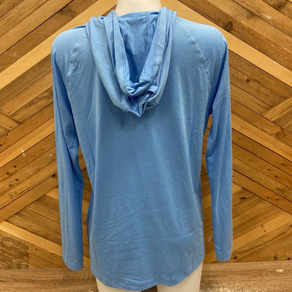 Cutter & Buck - Women's Hooded L/S Shirt New w/ Tags - MSRP$75: Light Blue-women-MD