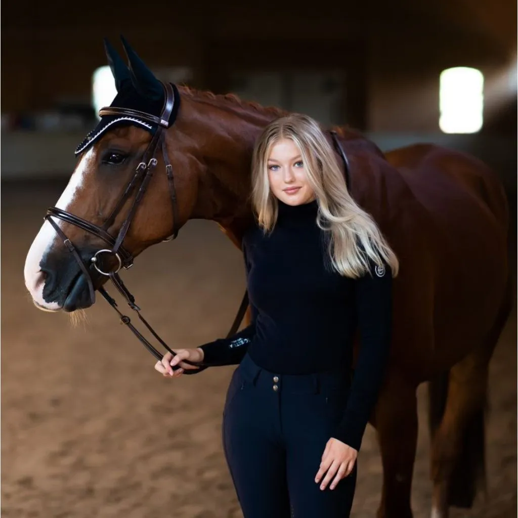 Equestrian Stockholm Polo Neck Jumper Midnight Blue