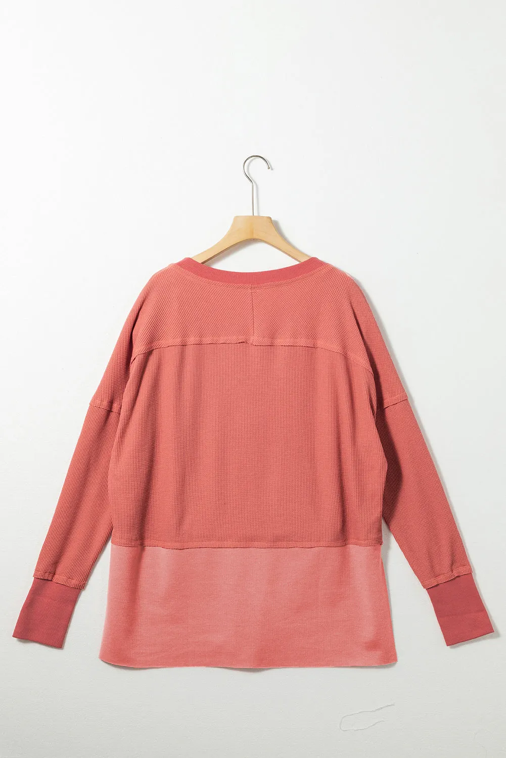 Exposed Seam Knit Patchwork Top