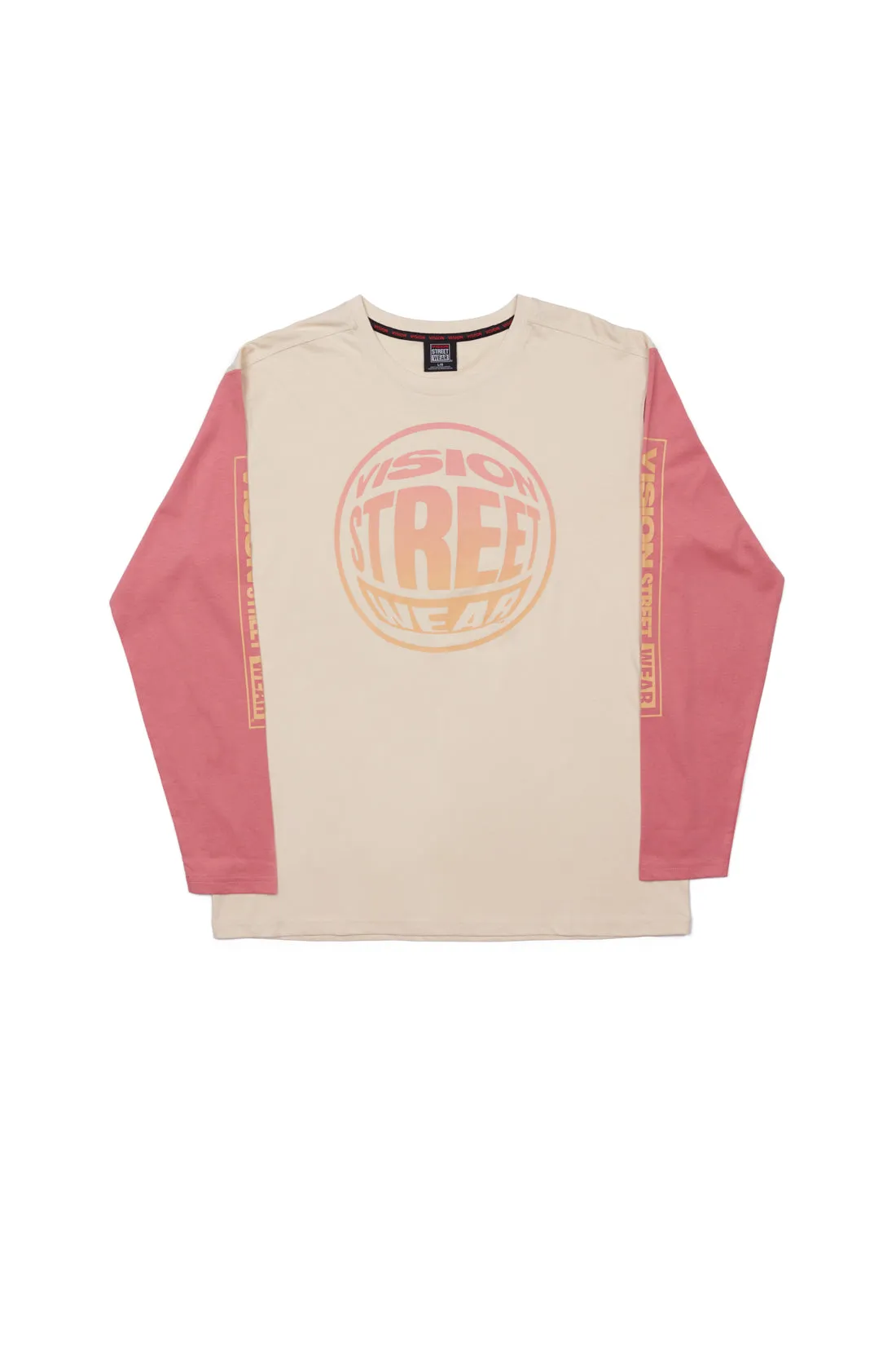 Fisheye Large Logo Print T-Shirt - Bone/Dusty Rose