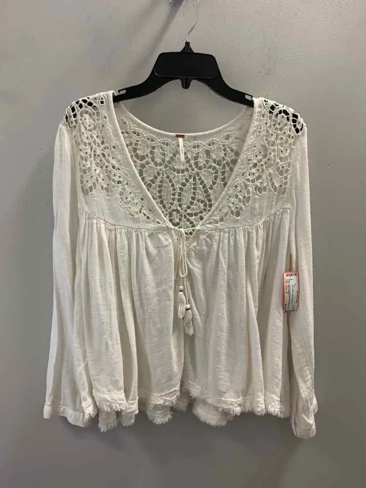 FREE PEOPLE Tops Size M White LONG SLEEVES TOP