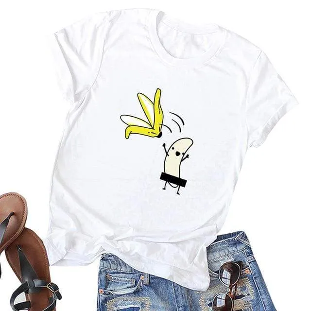 Funny Banana Print and more Casual Cotton T-Shirts