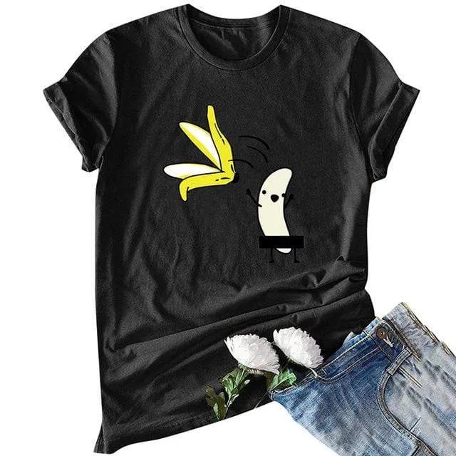 Funny Banana Print and more Casual Cotton T-Shirts