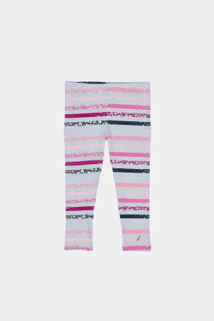 Girls Multi Stripe Leggings