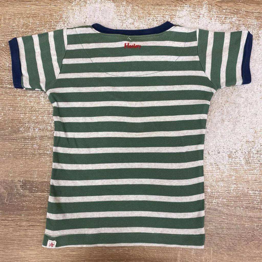 Hatley- t-shirt : Green/white -children-