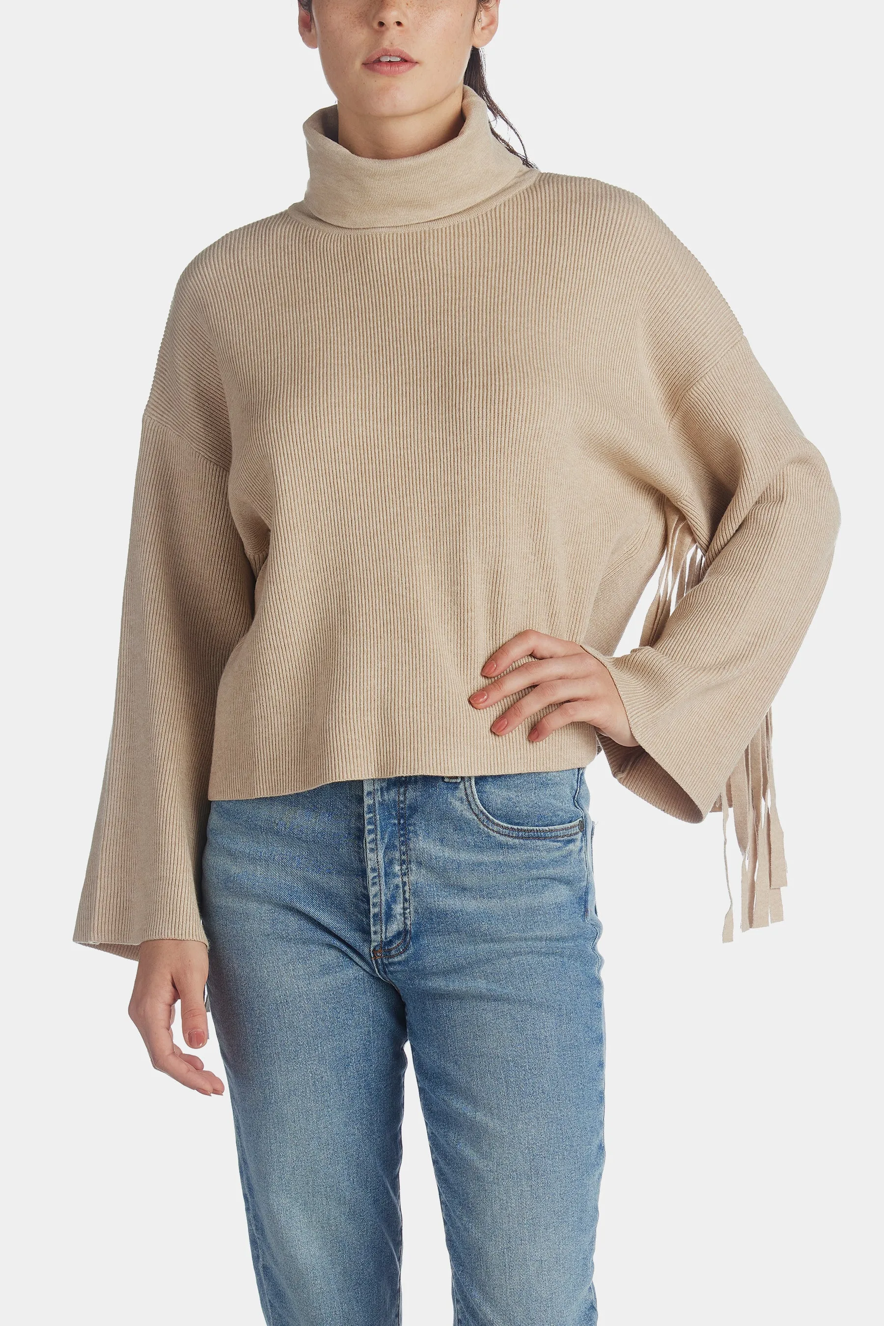 High Collar Long Sleeve Sweater