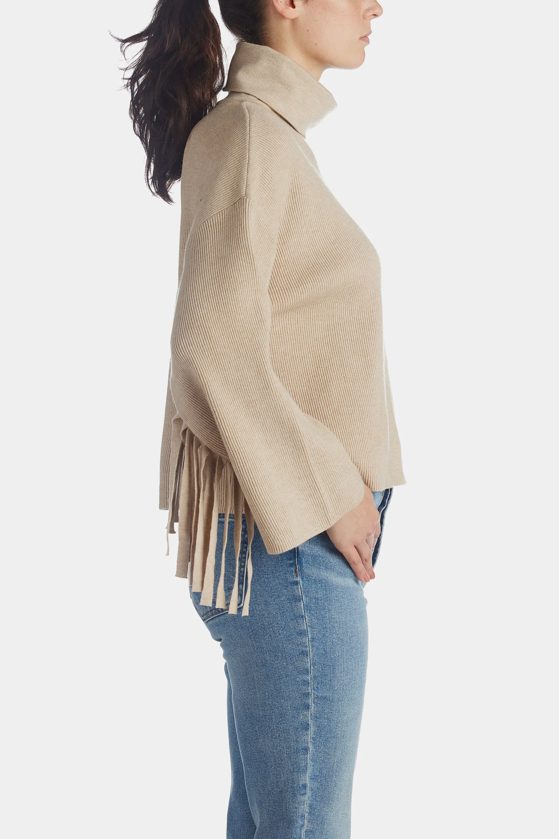 High Collar Long Sleeve Sweater