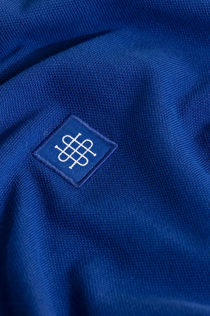 Incise Logo Royal Blue Polo T-Shirt