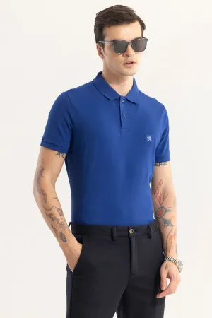 Incise Logo Royal Blue Polo T-Shirt