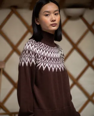 Jillian Organic Cotton Jumper in Walnut