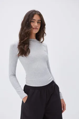 Long Sleeve Top - Grey Melange