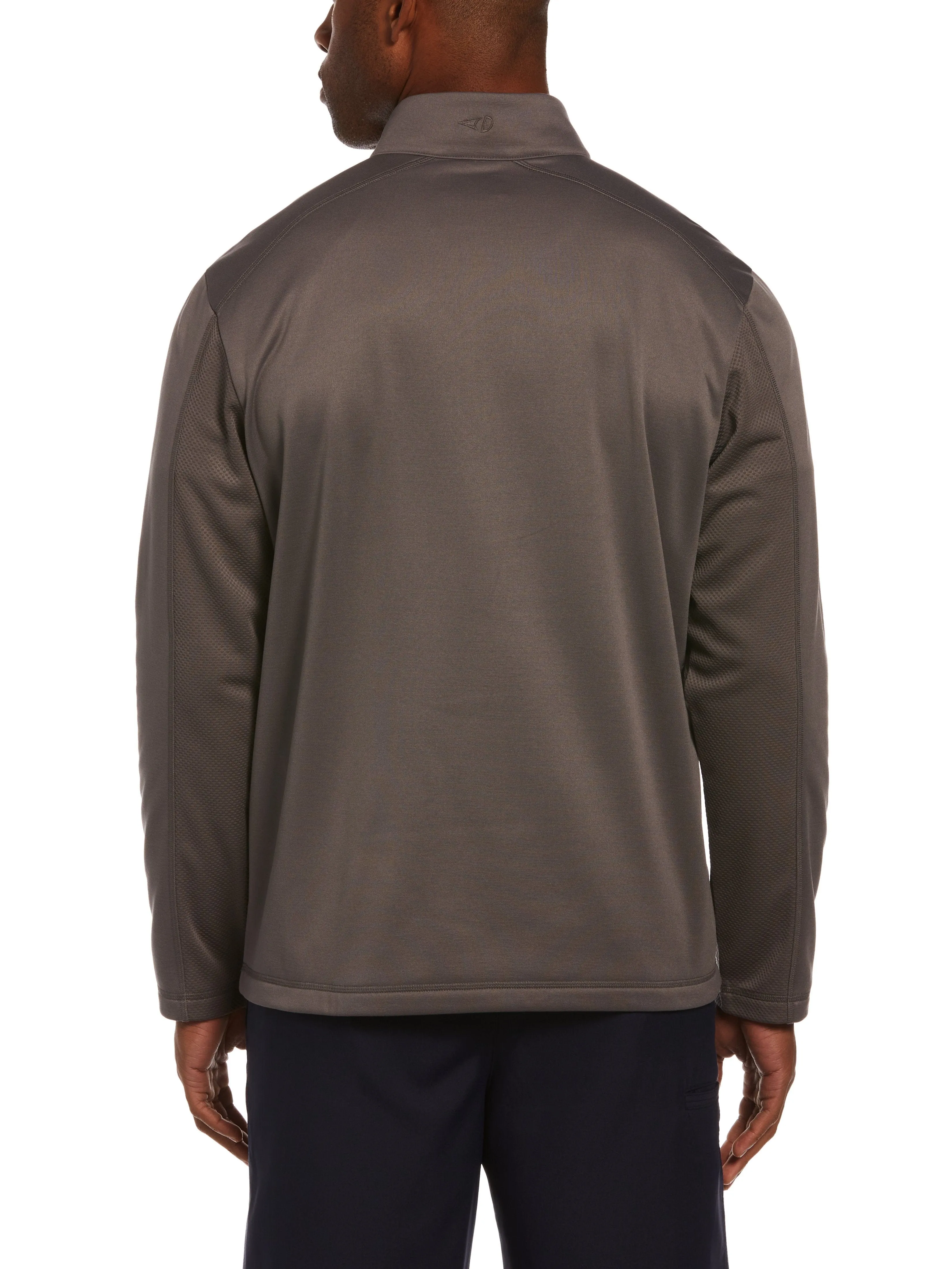 Men's Mixed Texture Fleece 1/4 Zip Golf Jacket