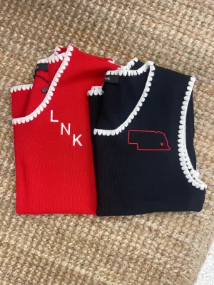 NEB - Embroidered Knit Tank Top