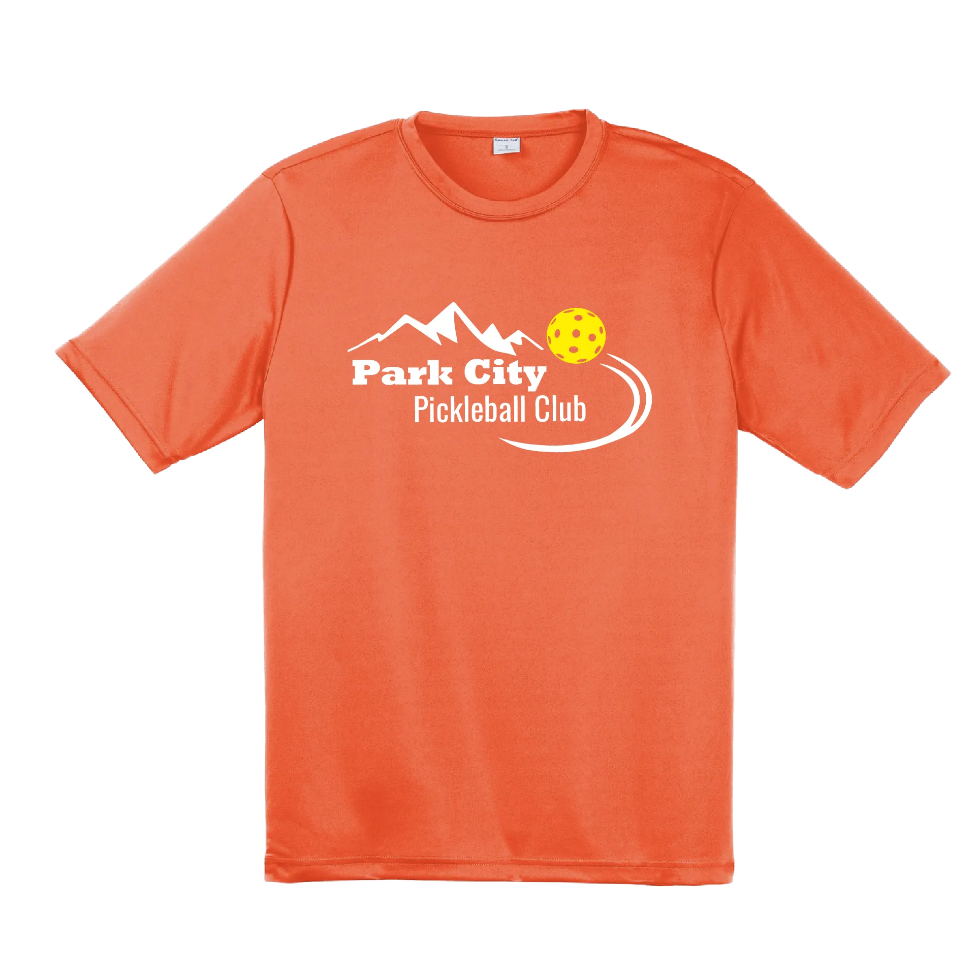 Park City Pickleball Club (White Words) Customizable | Men's Short Sleeve Atheletic Shirt | 100% Polyester