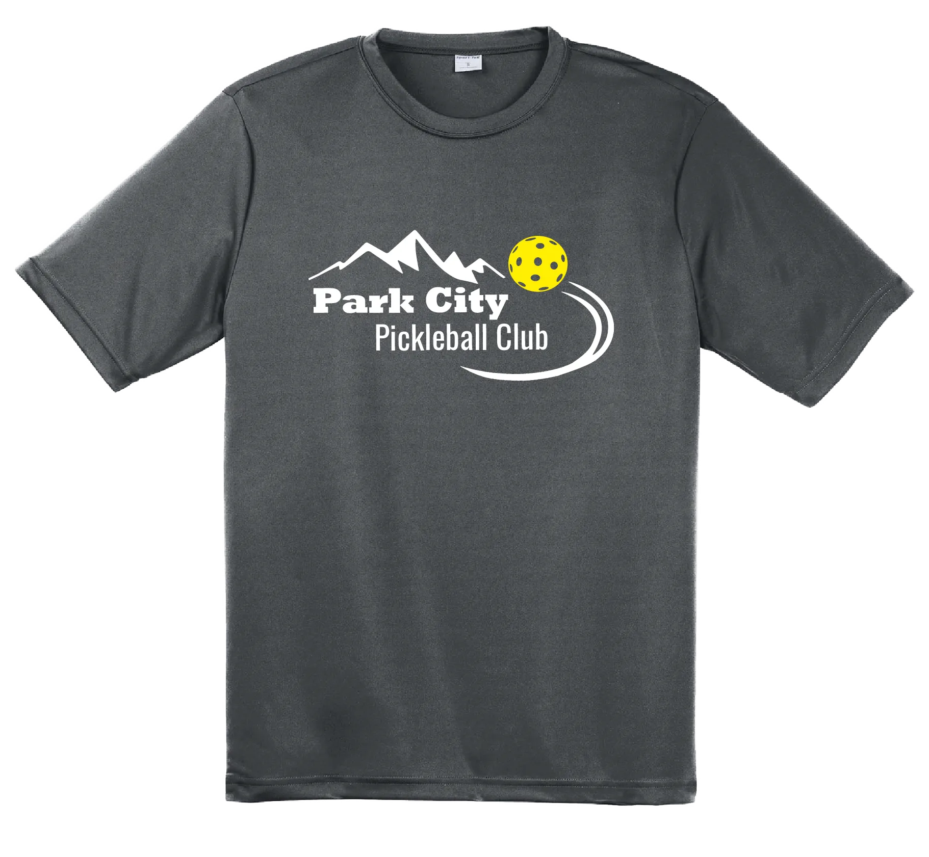 Park City Pickleball Club (White Words) Customizable | Men's Short Sleeve Atheletic Shirt | 100% Polyester