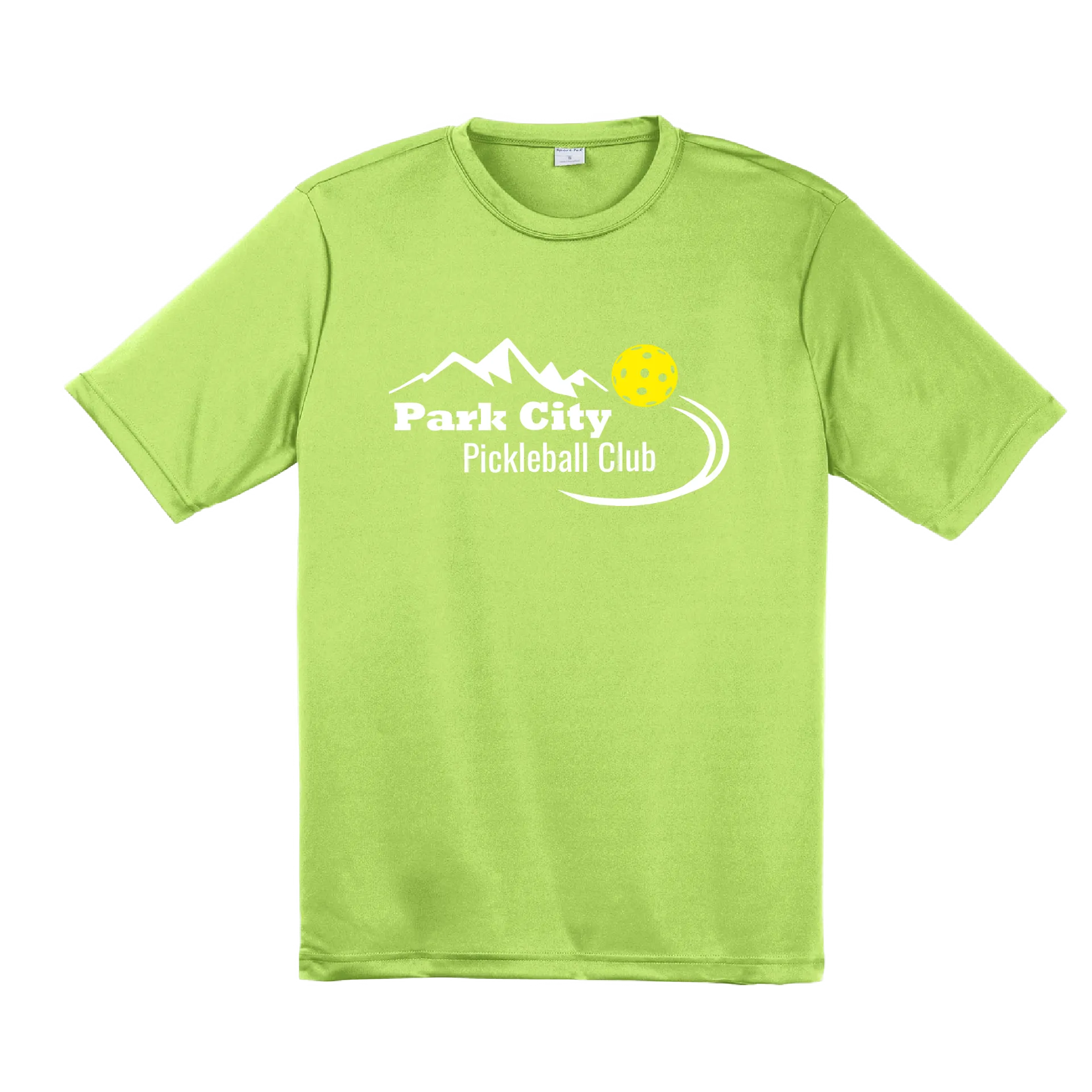 Park City Pickleball Club (White Words) Customizable | Men's Short Sleeve Atheletic Shirt | 100% Polyester