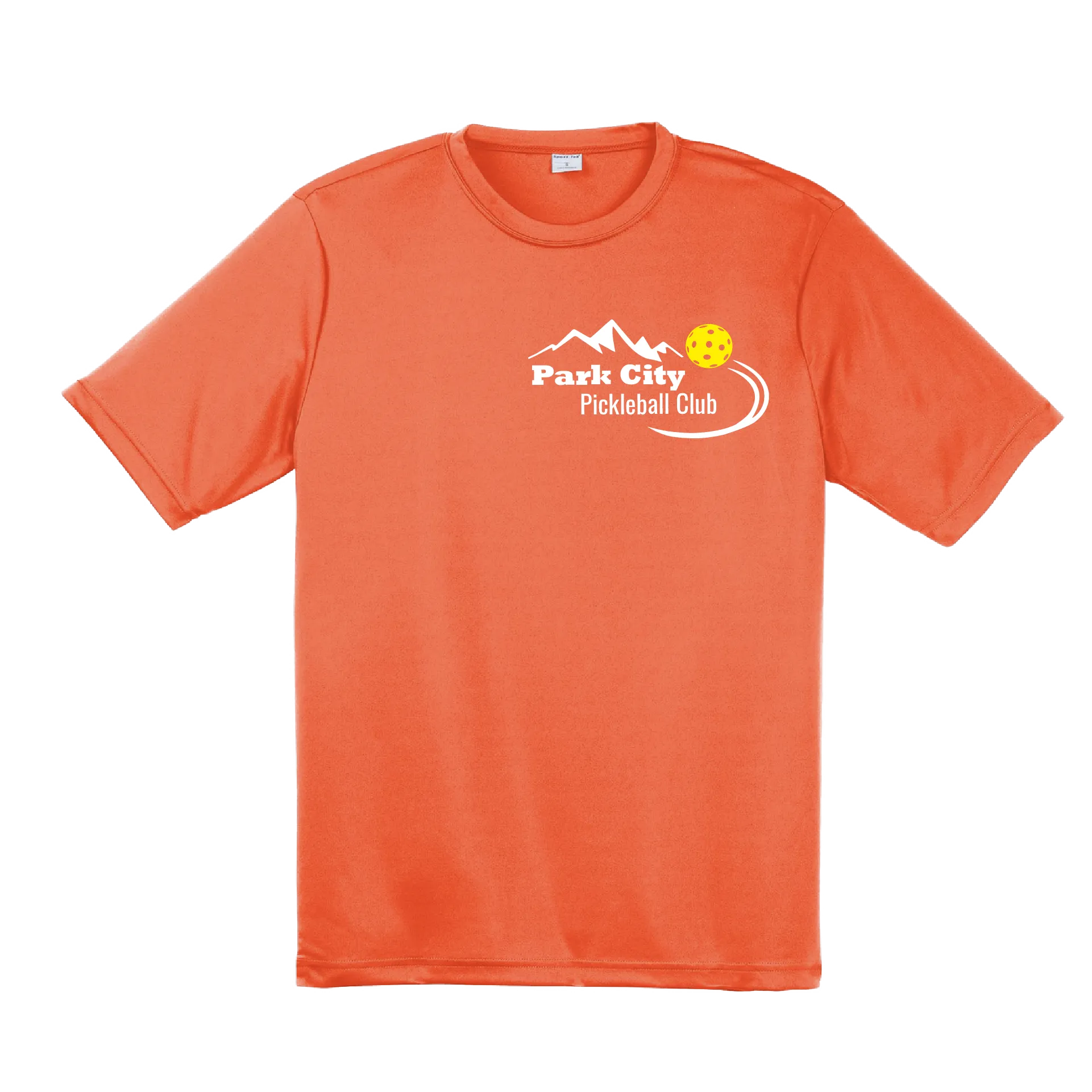 Park City Pickleball Club (White Words) Customizable | Men's Short Sleeve Atheletic Shirt | 100% Polyester