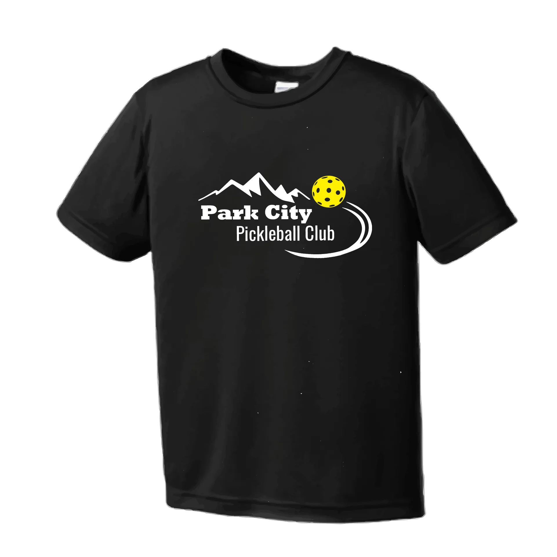 Park City Pickleball Club (White Words) Customizable | Men's Short Sleeve Atheletic Shirt | 100% Polyester