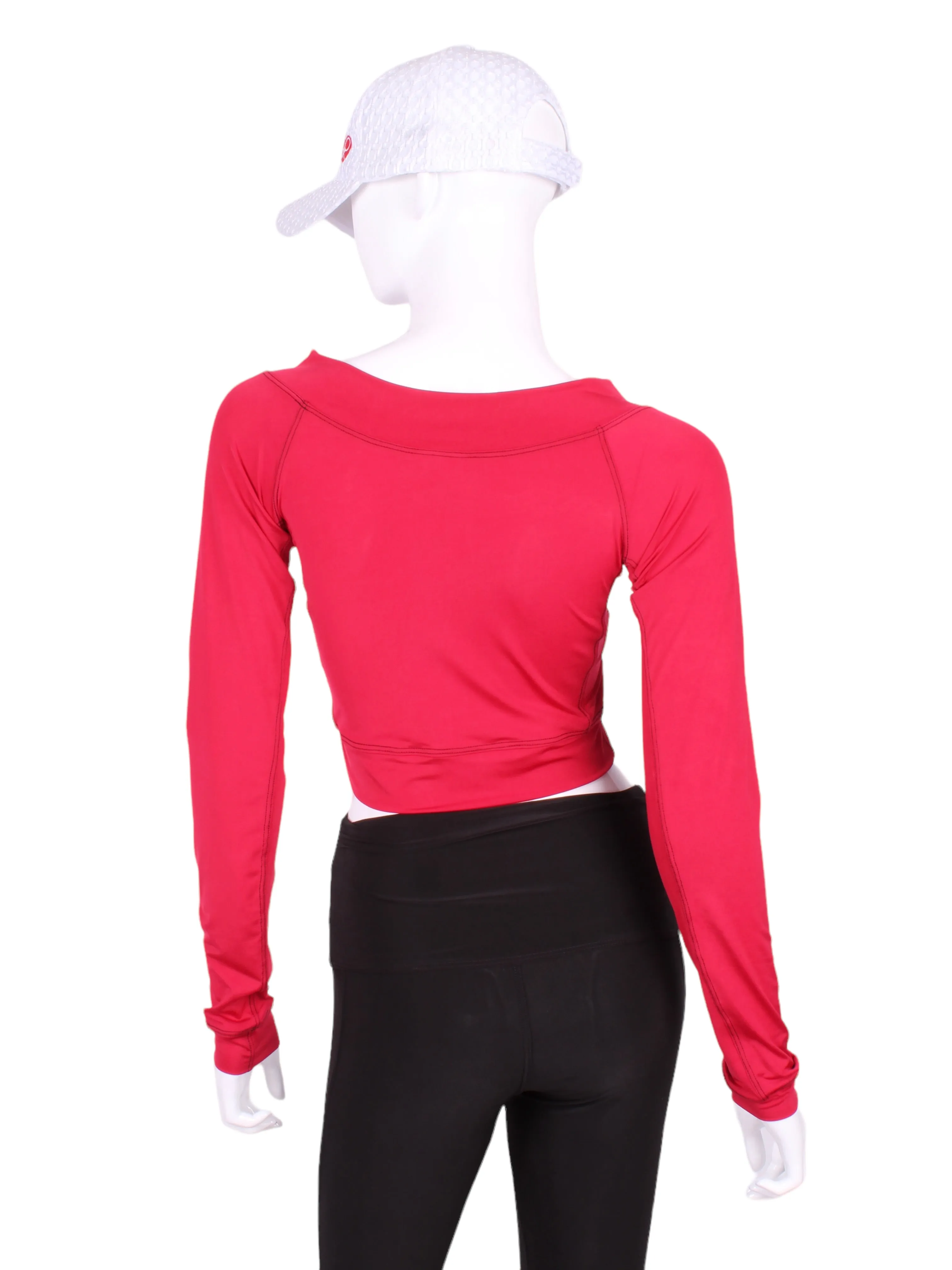 Pinky Red Vee Crop Top